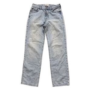 Abercrombie Kids Light Wash Baggy Jeans 11/12 W26 Straight Leg Y2K Trendy Denim